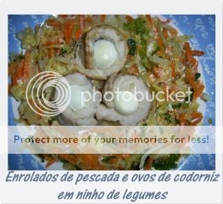 Enrolados de pescada e ovos de codorniz em ninho ...1